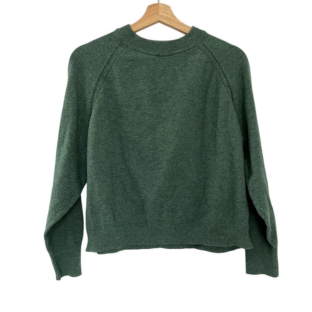 a new day forest green knit sweater women's size XL cotton blend warm top